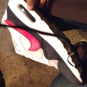 Nike air max, size 11, (white, navy blue, and red)